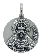 Medalla Virgen de la Salud de Malaga de Plata de Ley