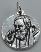 Medalla Padre Pio de Plata de Ley