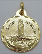 Medalla Virgen de Fatima de Oro de Ley